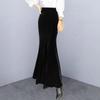 Gold Velvet Skirt Autumn and Winter New High-end Long Fishtail Skirt Plus Velvet Large Size Hip Skirt High Waist Winter Skirt