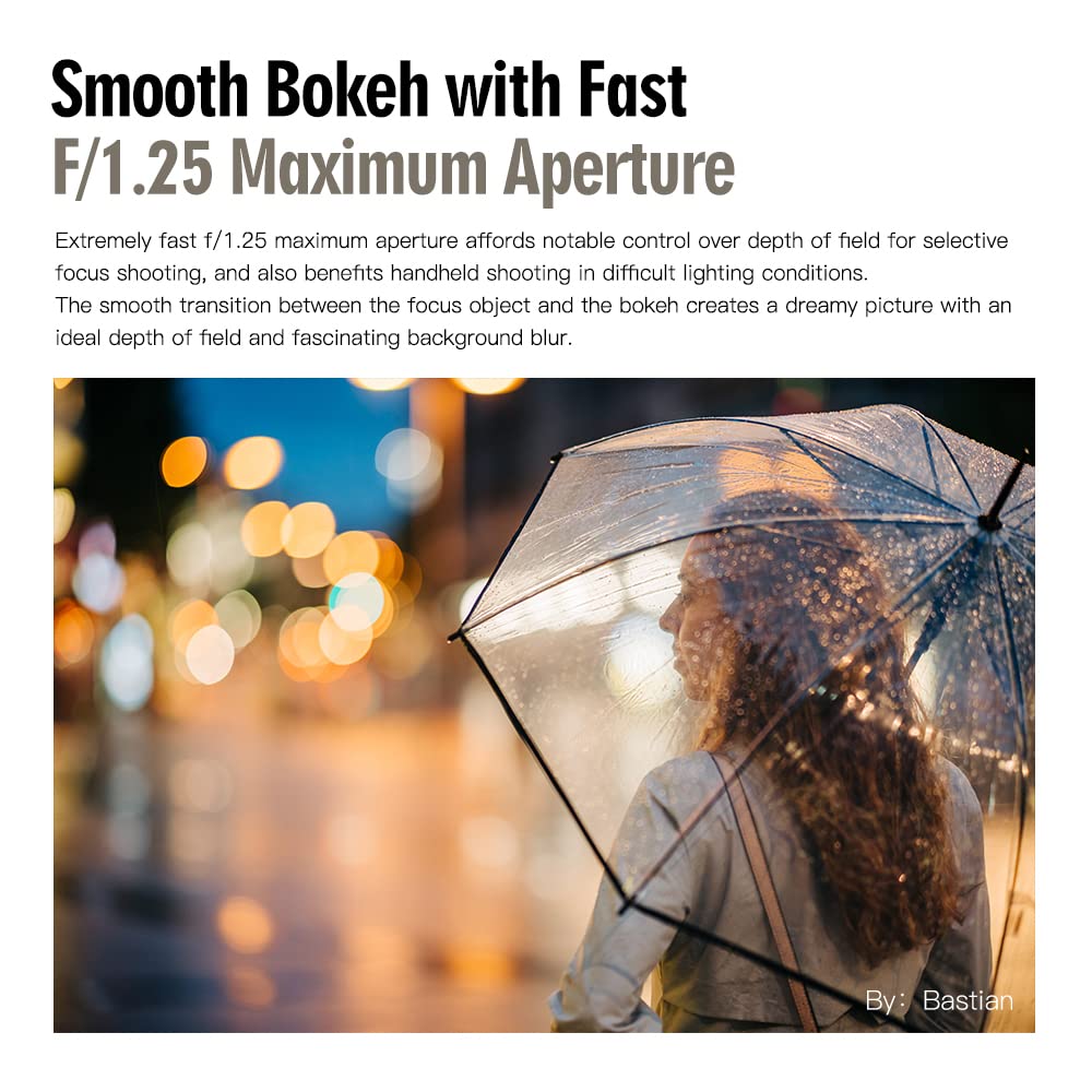 Полнокадровый объектив TTArtisan 90 мм, совместимый с Sony A9 A7 A7C A7II A7III A7R A7RII A7RIII A7RIV A7S A7SII A7SIII F1.25 E-Mount