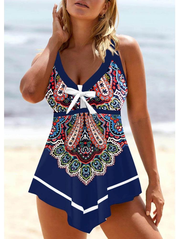 Летний сексуальный женский комплект бикини, модный купальник для бассейна, ретро-полосатый купальник-комбинезон с принтом S-6XL