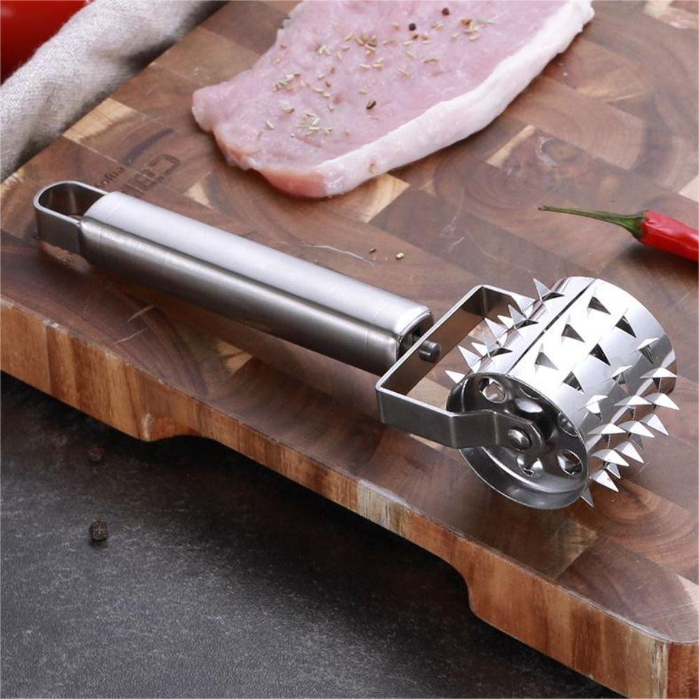 Нержавеющая сталь Мясорыхлитель Ручной Размягчитель Мяса Ролик Катящийся Свободный Молоток для Мяса Курица