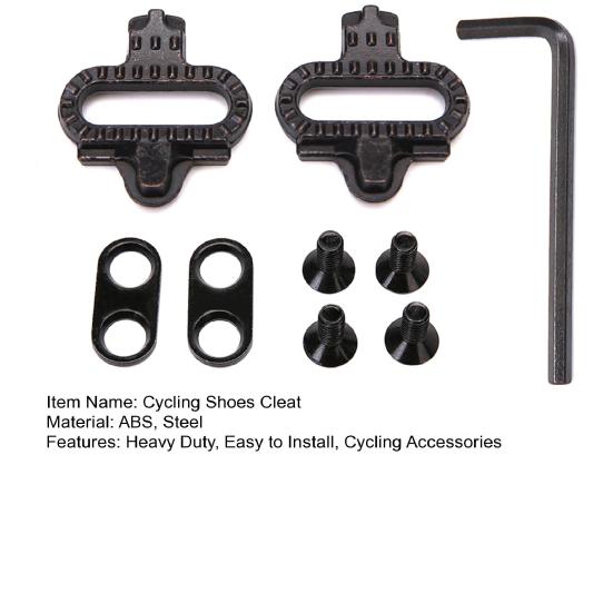 1 Set Bicycle Cycling Shoes Pedal Cleat with Hex Wrench MTB Mountain Road Bike Self-locking Pedal Cleats Replacement Bike Accessories