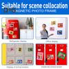 6/12 шт. Магнитная фоторамка на холодильник магнит картина искусство живопись плакат витрина рамка домашний офис украшение на холодильник ПВХ фото держатель