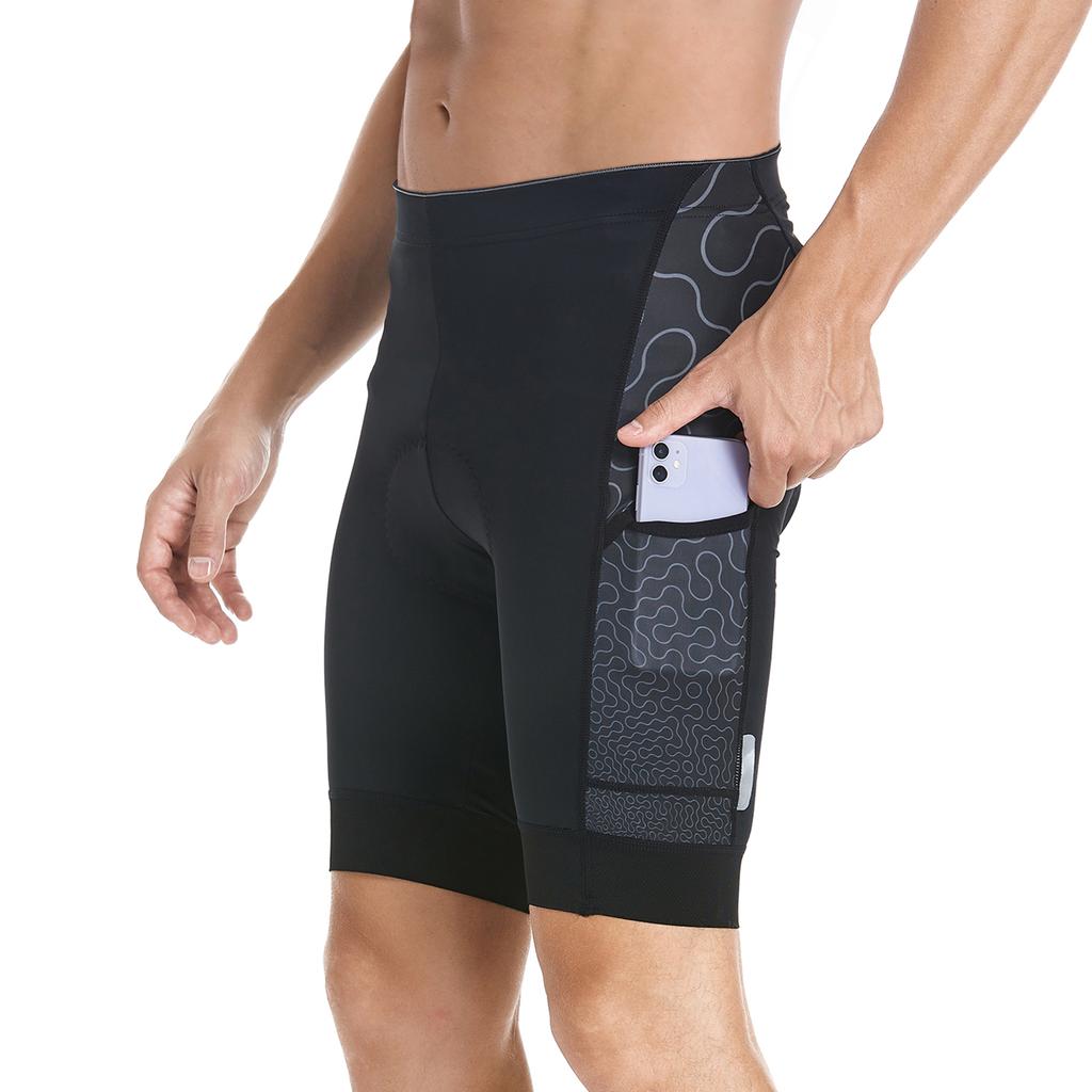 Мужские велосипедные шорты с мягкой подкладкой и 3 карманами, дышащие велосипедные шорты, колготки