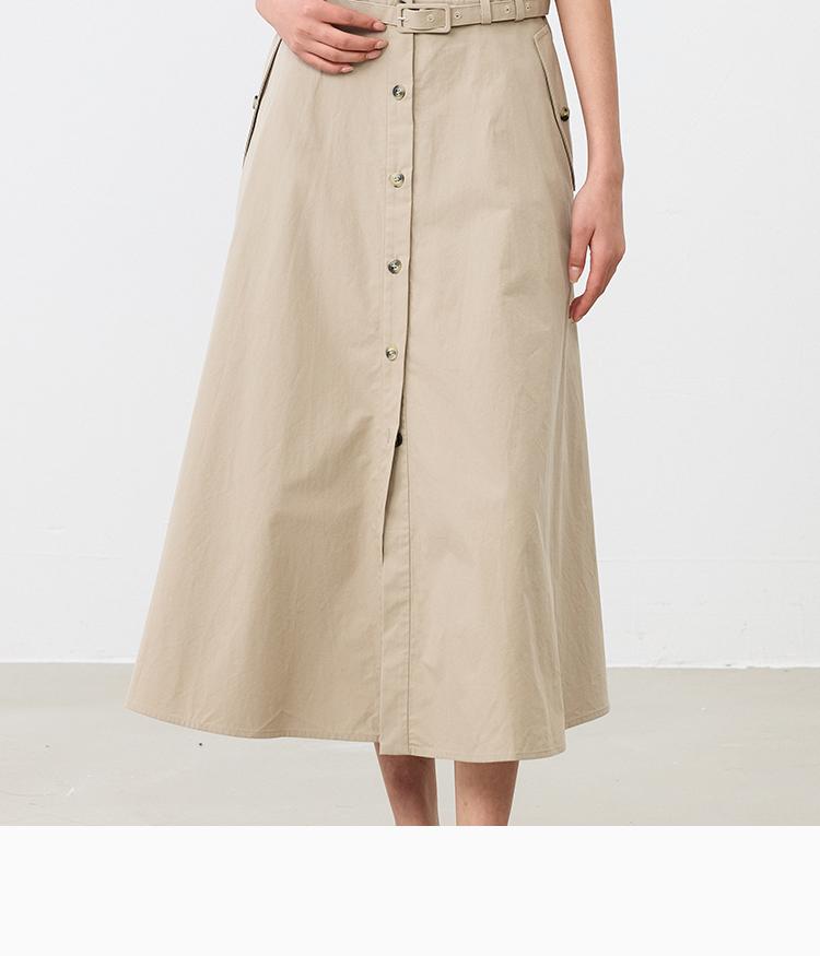Cotton collar short sleeved shirt dress for women in the summer of 2026, with a waist cinched to show off weight, commuting mid length skirt