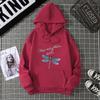 Dragonfly print Hooded Sweatshirts for Spring and Autumn 6813