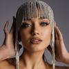 Stylish Women's Hair Accessories Bohemian Exaggeration Full Of Rhinestones Retro Ethnic Style Long Fringe Bridal Headwear