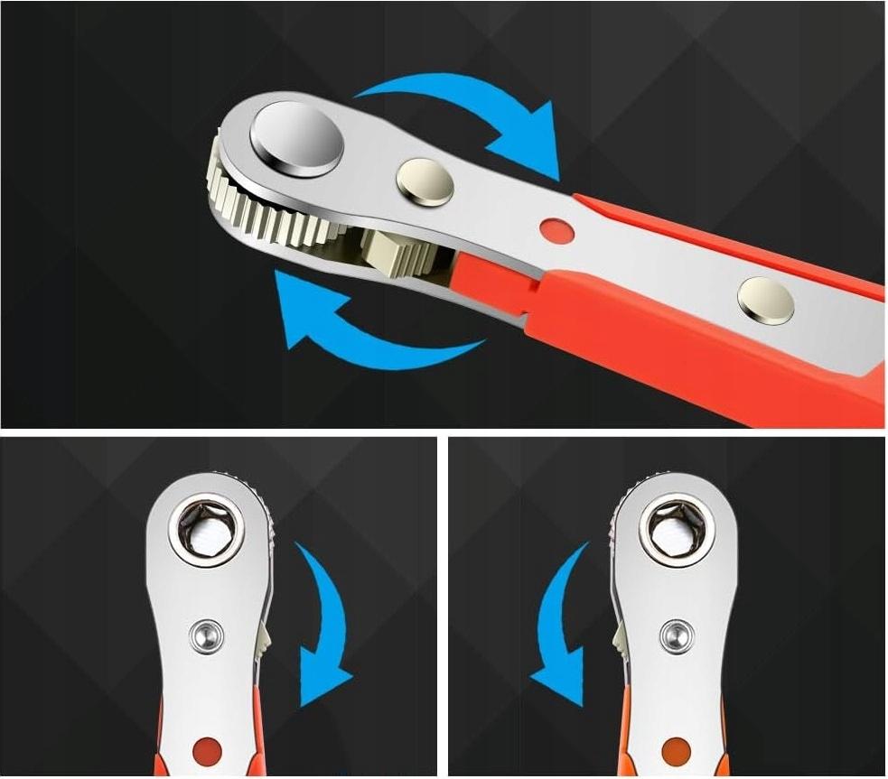 Tool set: socket wrenches 4-13mm, bits, ratchet, 20 pcs.