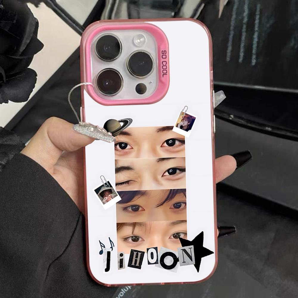 Чехол для телефона Park Jihoon Yeon Si-eun Для iPhone 16,15,14,13,12,11,Pro,Max,Plus,Mini,XS,SE Противоударный Розовый Матовый Жесткий Бампер