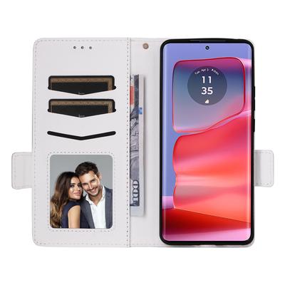 Чехол для Motorola Edge 50s Pro 5G/Edge 50 Pro 5G/Edge 50 5G с ремешком на запястье, кошелек-чехол для телефона из ПУ кожи с текстурой личи