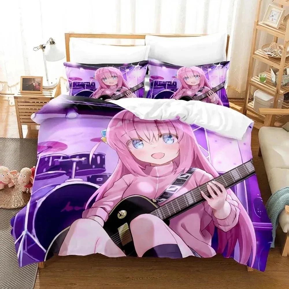 Bedding Set Single Twin Full Queen King Size Bed Set Adult Kid Bedroom Duvet cover Sets Anime parure de lit Bed Gotou Hitori