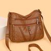 Многокарманная женская сумка через плечо из мягкой кожи, сумка для мам среднего и пожилого возраста, сумка через плечо