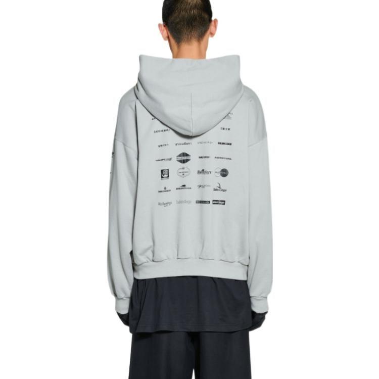 Balenciaga Толстовка SS23 Свободный крой Унисекс Серая 726241TNVQ81342