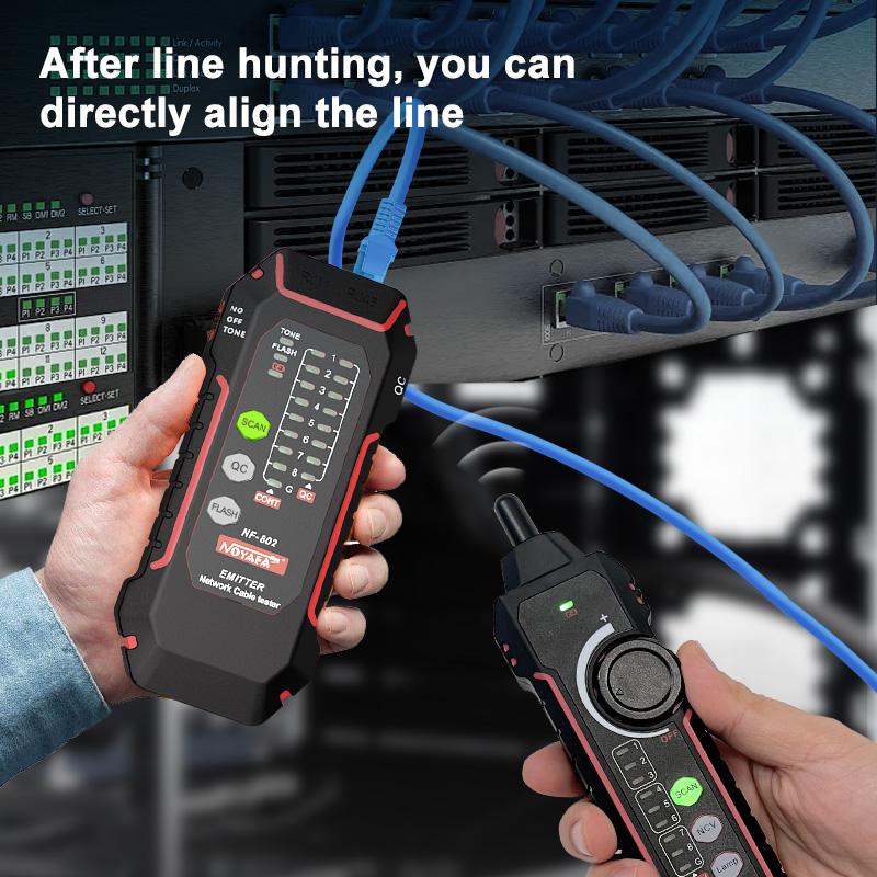 NOYAFA NF-802 Network Cable Tester RJ11 RJ45 Multifunction Wire Tracer Cat5 Cat6 LCD Display Measure Tester Network Tools