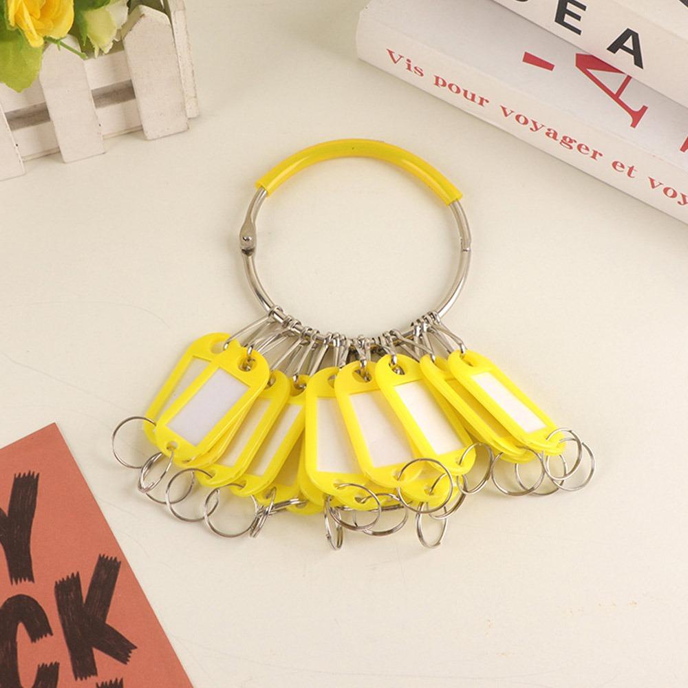 Plastic Key Tags Transparent Window Key Chains New Key Storage Ring  Key Classification