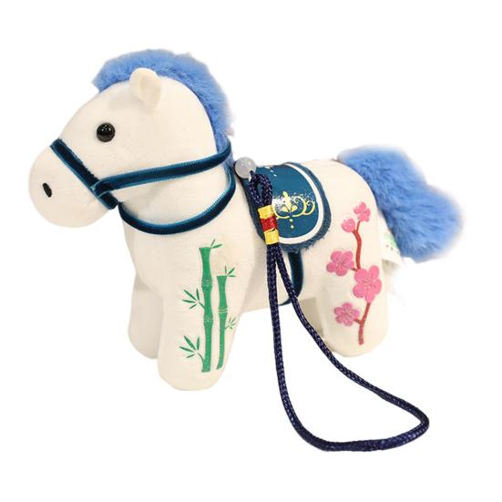 Cute Mini Horse Pendant Keychain Good Luck Horse Ornament Simulation Stuffed Animal Chinese Zodiac Horse Gift