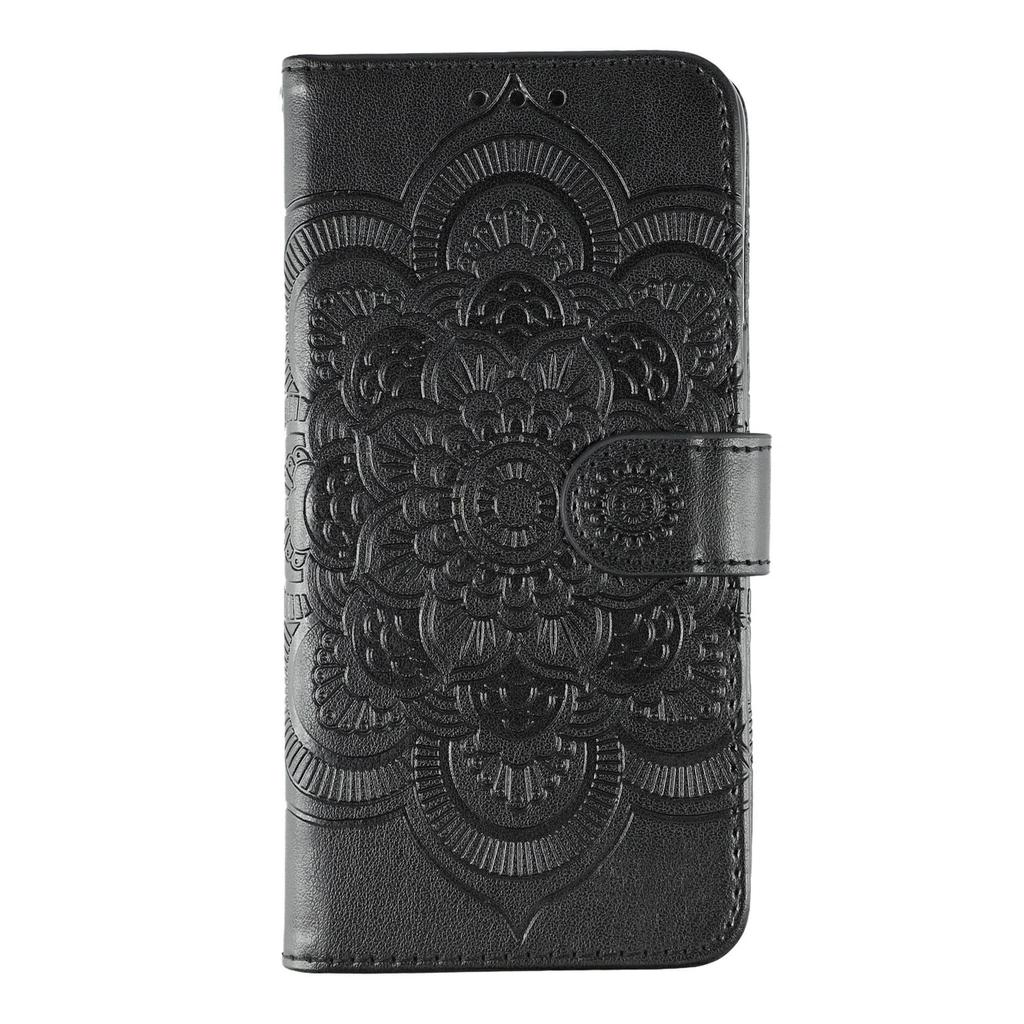 For OnePlus Ace 5 5G/Ace 5 Pro 5G/13R 5G Case PU Leather Mandala Imprinted Design Wallet Phone Cover with Wrist Strap