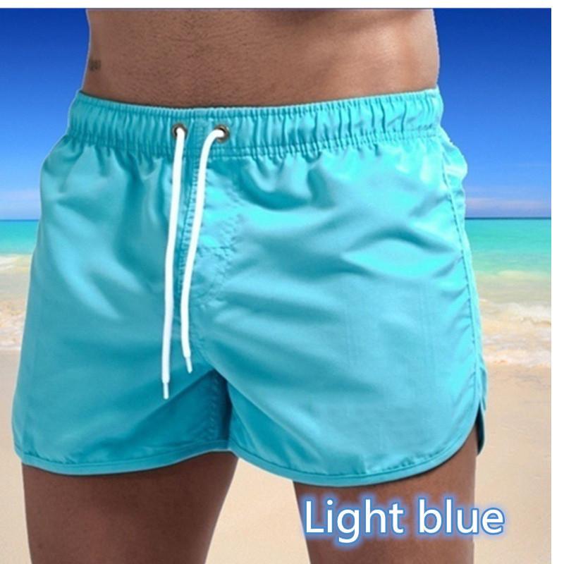 Summer Beach Shorts Men's Breathable Casual Solid Color Running Training Sports Shorts
