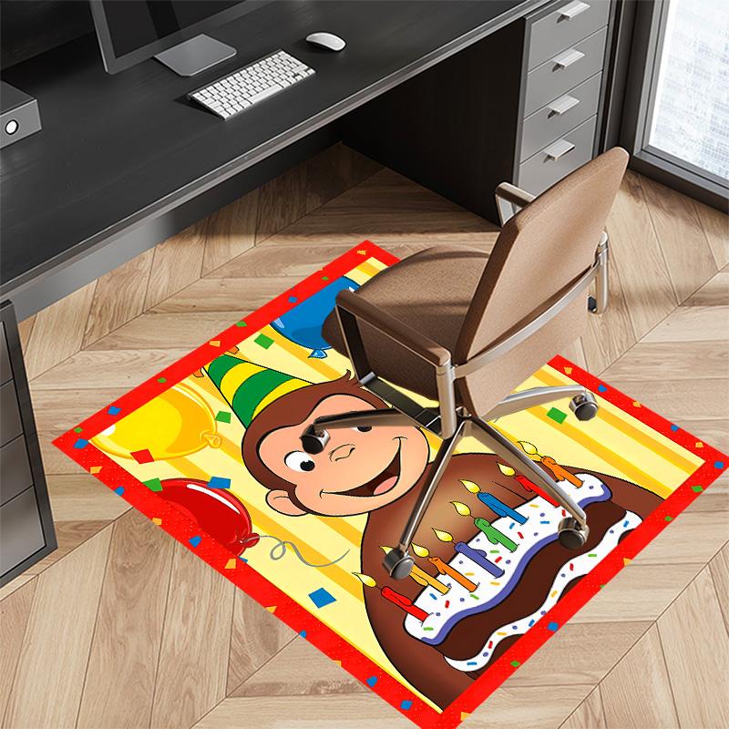 Curious George Printed Absorbent Washable Carpet, Non-Slip Bathroom Mats, Kitchen Rugs, Yoga Mat,Living Room Entrance, Camping Picnic Rugs