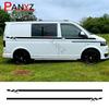 2 шт. Автомобильные наклейки Для Volkswagen VW Transporter T4 T5 T6 Автодом Боковые гоночные полосы Графика Виниловые наклейки Автоаксессуары