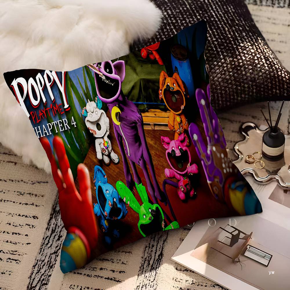 Anime PPoppy Cute PPlaytime Cushion Cover Car Throw Pillow Case For Sofa Car Christmas Gift xcm xcm