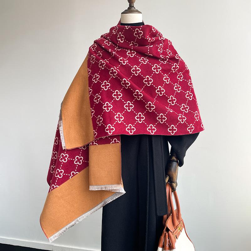 НОВЫЙ роскошный зимний толстый теплый шарф для женщин, кашемировая шаль и палантины, шейный платок Bufanda, женский, длинный, Tessel Echarpe