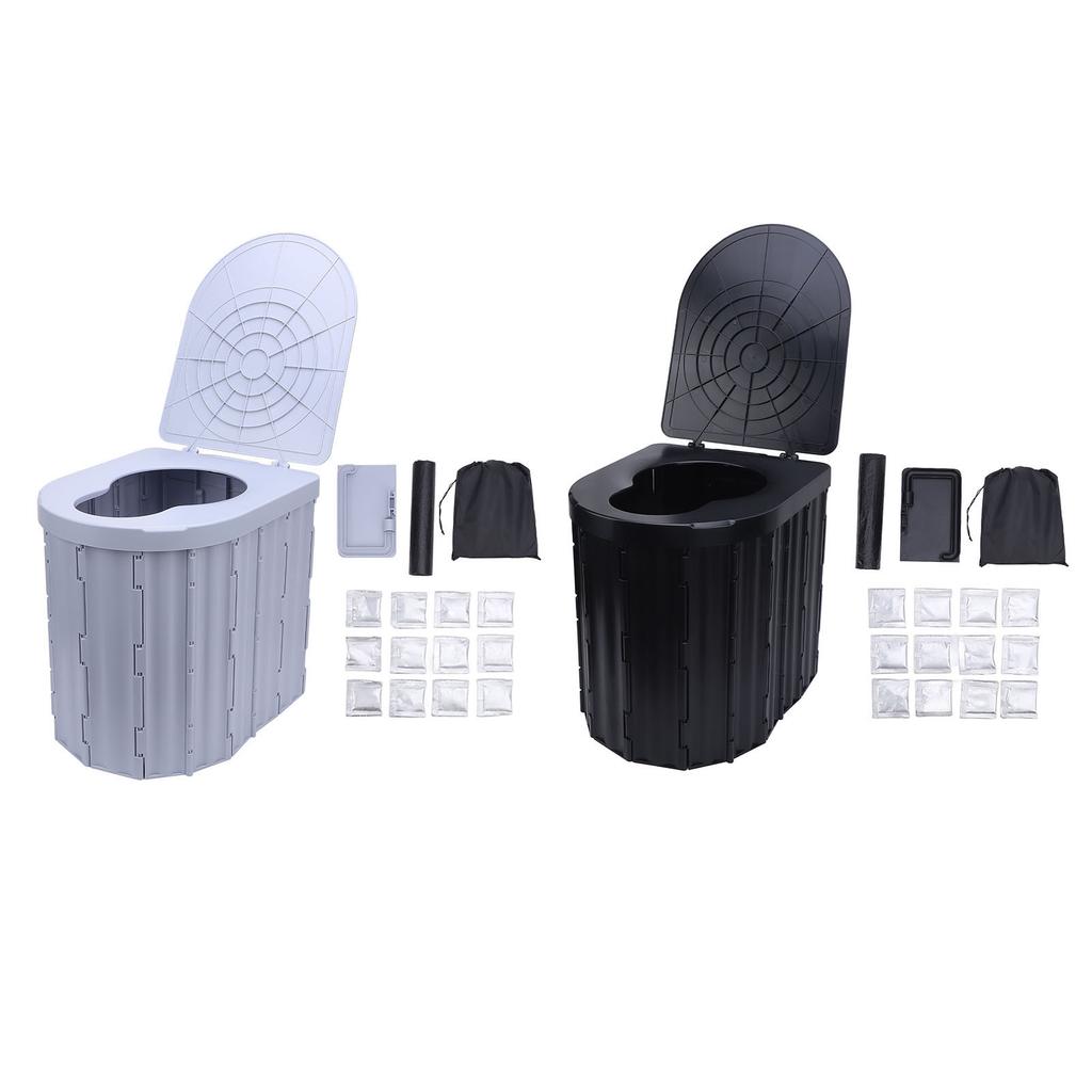 Portable Toilet Large Capacity 150KG Load Bearing Folding Camping Toilet for Travel Road Trip Foldable Toilet Portable Toilet