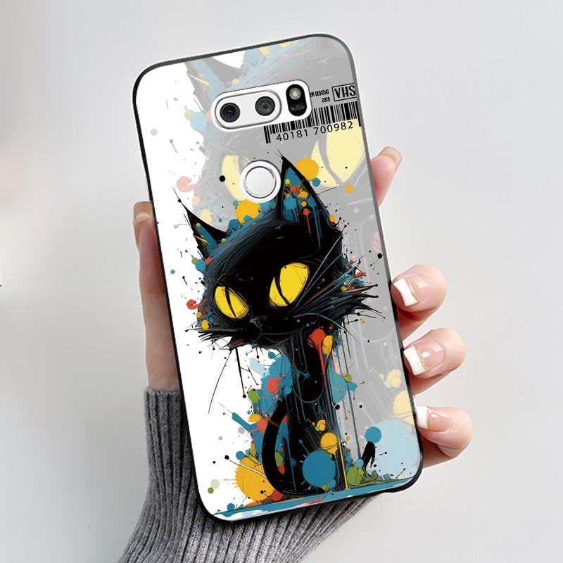 Милый Чехол Для LG V30 V30+ Plus Funda LG V30s ThinQ Capa LG V35 ThinQ Печатный Корпус Защитная Крышка Мягкий Силикон Мультяшные Чехлы