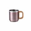 CAPTAIN STAG Outdoor Stainless Steel Wooden Mauve CS Charmant Double-Walled Mug, 220ml, Handle, Pink, UH-2032