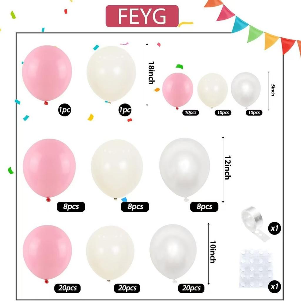 Набор гирлянды из розовых шаров, Набор шаров с металлической пудрой, Украшение для свадебной вечеринки, Набор для ежегодного оформления шарами