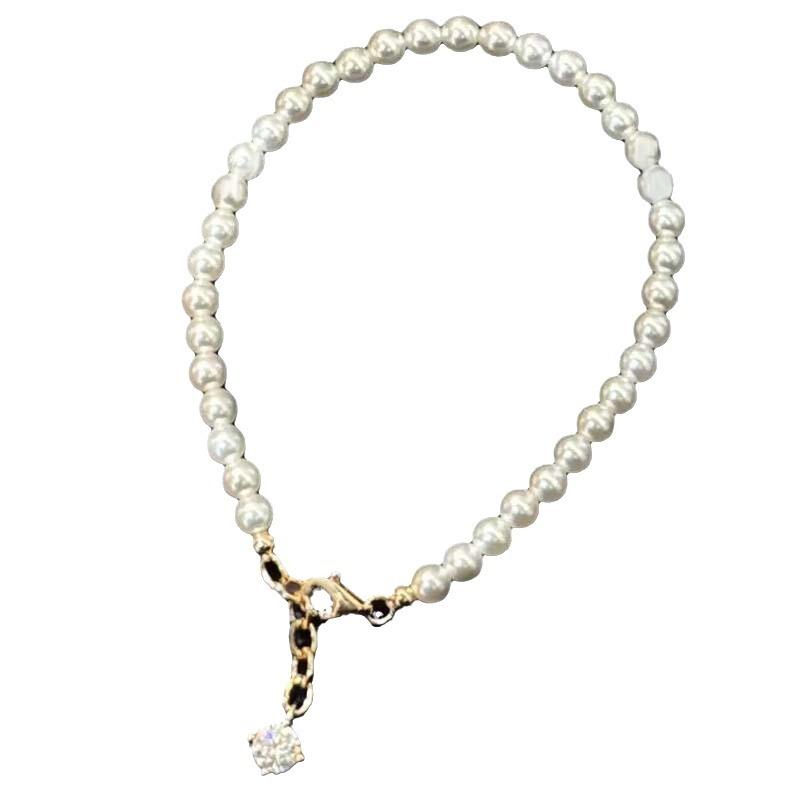 French Retro Exquisite High-End Cream White Pearl Bracelet Girls Light Luxury Niche Exquisite Temperament Simple Jewelry