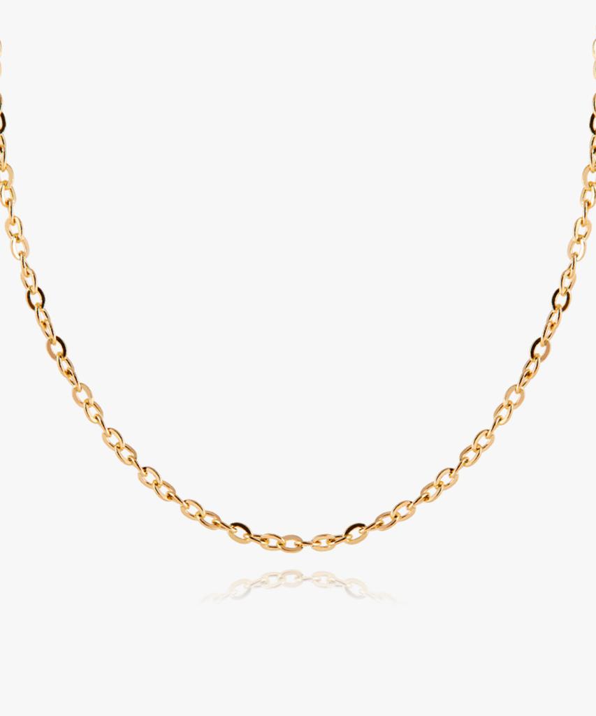 Helene Jewelry 14K 18K Twist Hammered Chain Gold Necklace (Type B)