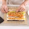 Бамбуковый коврик для скручивания суши, антипригарный, кухонные инструменты для суши, ролики для риса, пищевой класс, DIY, ручной изготовитель, форма, кухонные аксессуары, 24x24 см