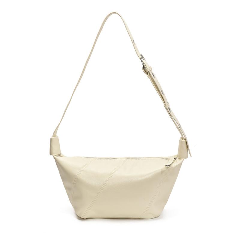 Женская сумка-багет большой вместимости, женская летняя новинка 2025, модная сумка-пельмень из мягкой кожи, повседневная модная наплечная сумка-мессенджер