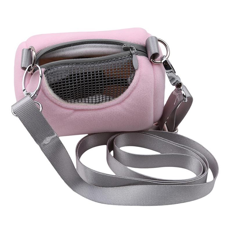 Сумки-переноски для хомяков, сумка через плечо, цилиндрический дизайн, практичная домашняя дорожная портативная клетка с белкой и видимой сеткой для домашних животных