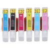6 шт. Многоразовые чернильные картриджи Черный Голубой Пурпурный Желтый Светло-голубой Светло-пурпурный Картридж с чернилами для заправки принтера