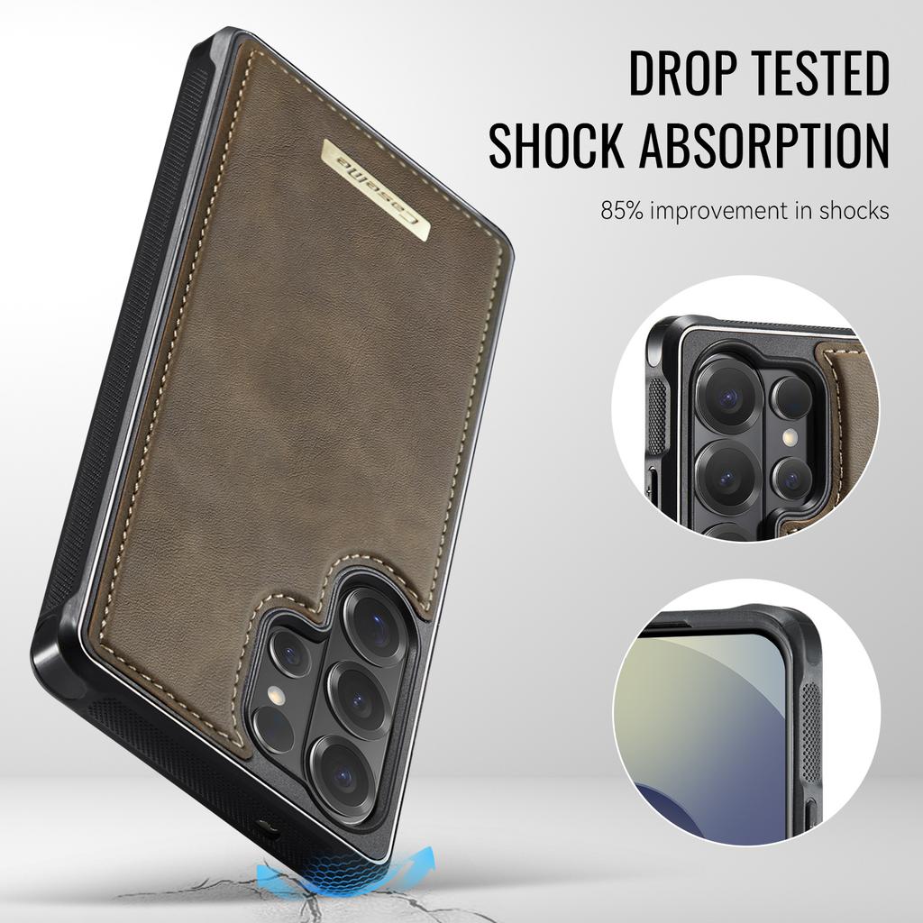 For Samsung Galaxy S26 Ultra Magnetic Case CASEME ME80 Series Leather PC TPU Phone Cover with Detachable Wallet