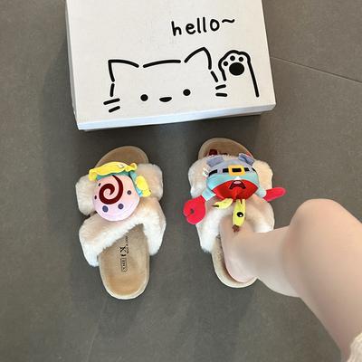 Piaohong мультяшные анимационные тапочки-улитки с крабом для женщин, осень-зима 2025, новые нескользящие утолщенные хлопковые тапочки