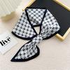 New Style Cross Shaped Small Scarf For Women In Spring Autumn Summer Fashionable Temperament Tied Bag Headband Decorative Scarf
