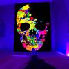 Skull Mushroom Fluorescent Tapestry Home Decor Aesthetics Hippie Bedroom Decoration  Living Room