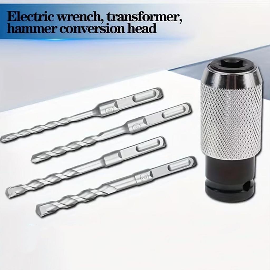 Hammer Adapter Bit For Electric Drill Convert Wrench To Impact Hammer Tool For Concrete Brick Stone Drilling