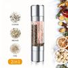 2 In 1 Double Side Pepper Mill Grinder Manual Stainless Steel Salt And Pepper Grinder Spice Grinder KitchenTool
