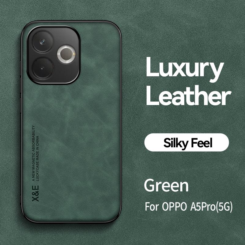 KEYSION Роскошный ретро чехол из искусственной кожи для OPPO A5 Pro 5G Мягкий силиконовый + противоударный чехол для задней панели телефона из поликарбоната для OPPO A5 Pro 5G