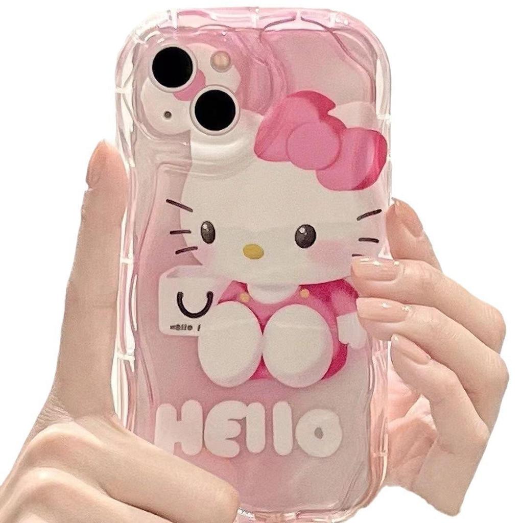 Чехол Hello Kitty для iPhone 14/13 Pro/12/11/XR/7 - Милый и простой дизайн