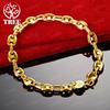 Wholesale 18k Gold Round Tree Pig Nose Chain Mesh Bracelet Men Women Birthday Party Noble Elegant Jewelry Gift Accessories