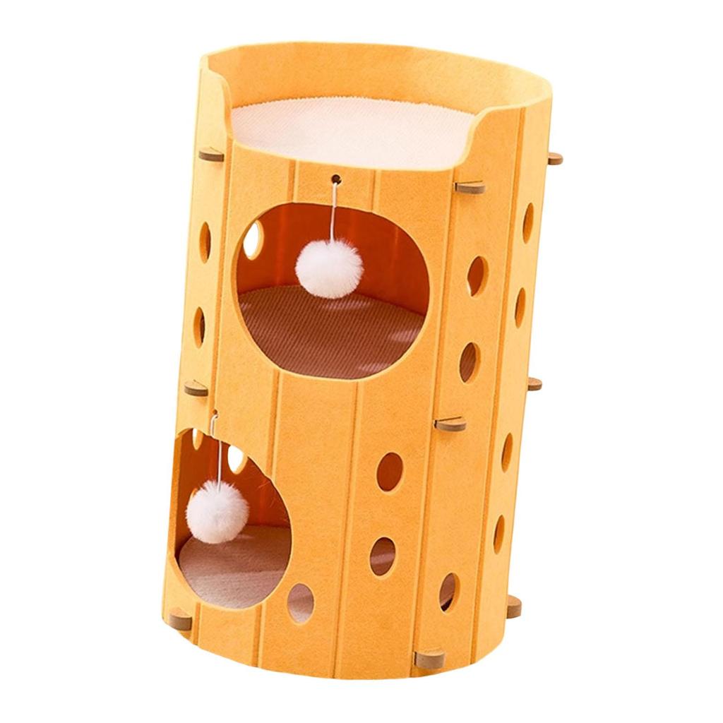 Cozy Cat Hideaway Playhouse with Scratching Features for All Ages