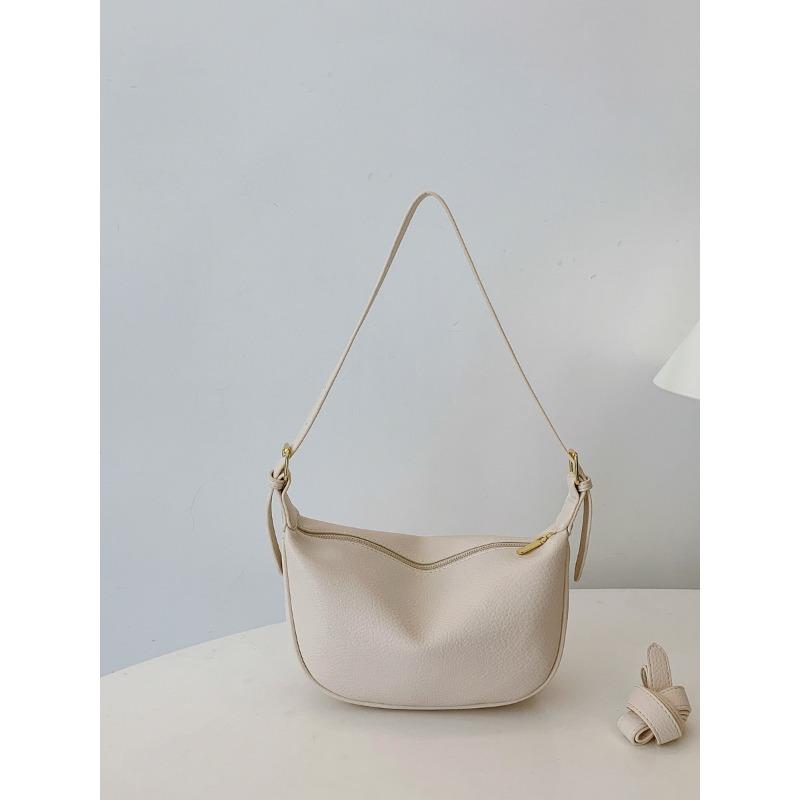 Spring new trendy fashion portable shoulder bag solid color fashionable large capacity messenger saddle bag