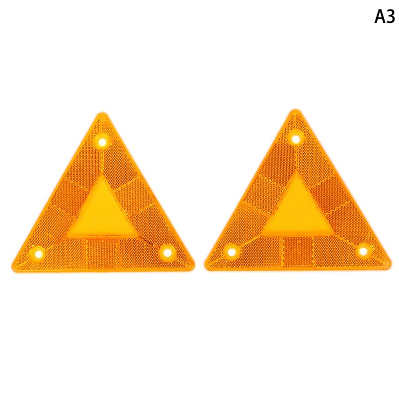 Треугольный предупреждающий отражатель, 2 шт., пластина для грузовика, задний фонарь, светоотражающий знак безопасности