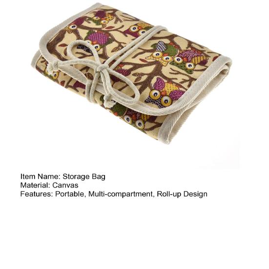 Органайзер для крючков для вязания, сворачивающаяся сумка для хранения, складной многосекционный чехол для крючков для вязания крючком и аксессуаров для вязания