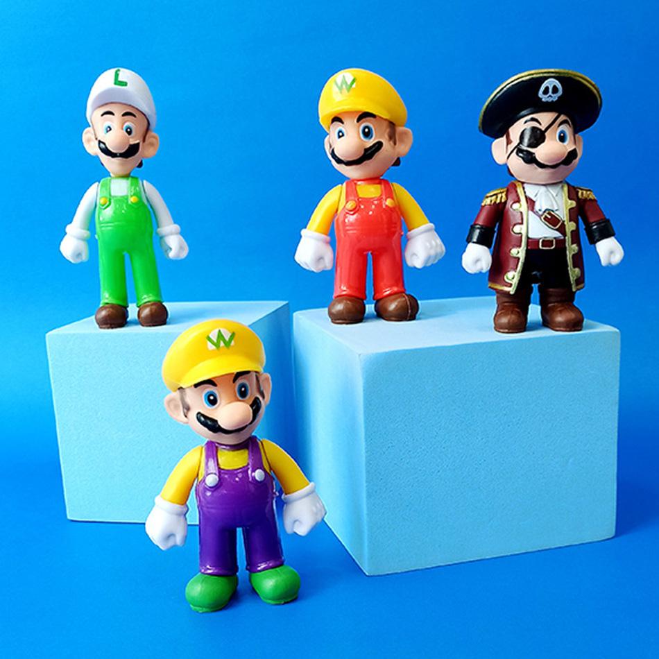 Фигурки Super Mario Bros Набор из 12 штук Подвижные суставы Аниме-аксессуары Модели Куклы Для Детских Игрушек Подарки на вечеринку