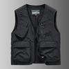 Casual Men's Multi Pocket Vest Sports Casual Vest Outdoor Fishing Top Men's Vest